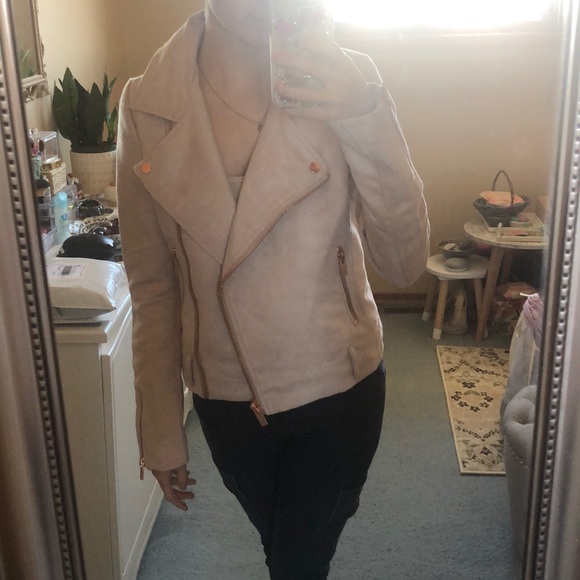 Lauren Conrad Runway collection suede moto jacket - Picture 3 of 5